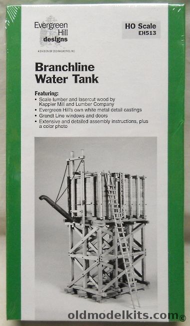 Evergreen Hill Designs 1/87 Branchline Water Tank - HO Scale Craftsman Kit, EH513 plastic model kit